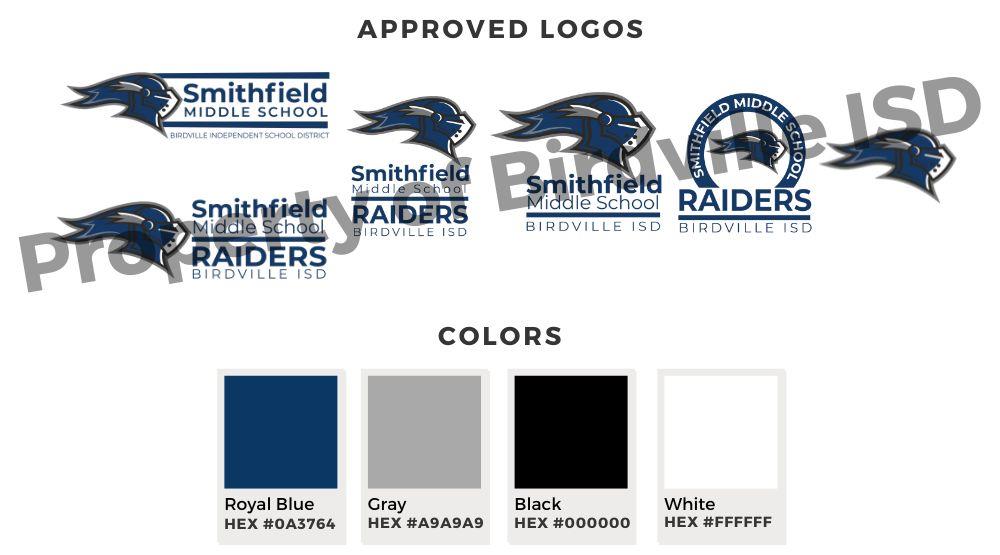Birdville ISD logos and approved colors. Contact district for logos and details. 